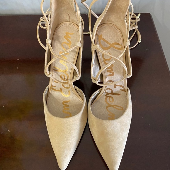 Sam Edelman Helaine Lace-Up Suede Pump - Picture 8 of 8